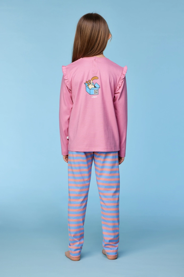 Woody pyjama kat roze 252-10-PLG-S/404