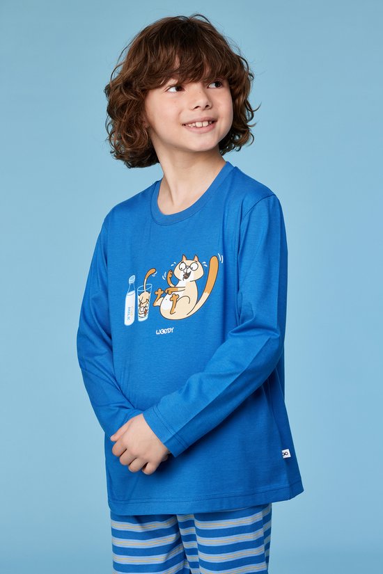 Woody pyjama kat donkerblauw 252-10-PLS-S/879