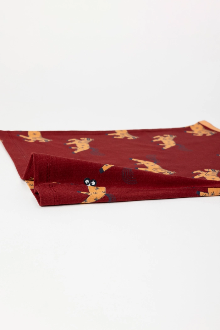 Woody hemdje ponyprint donkerrood 252-10-VEG-Z/939