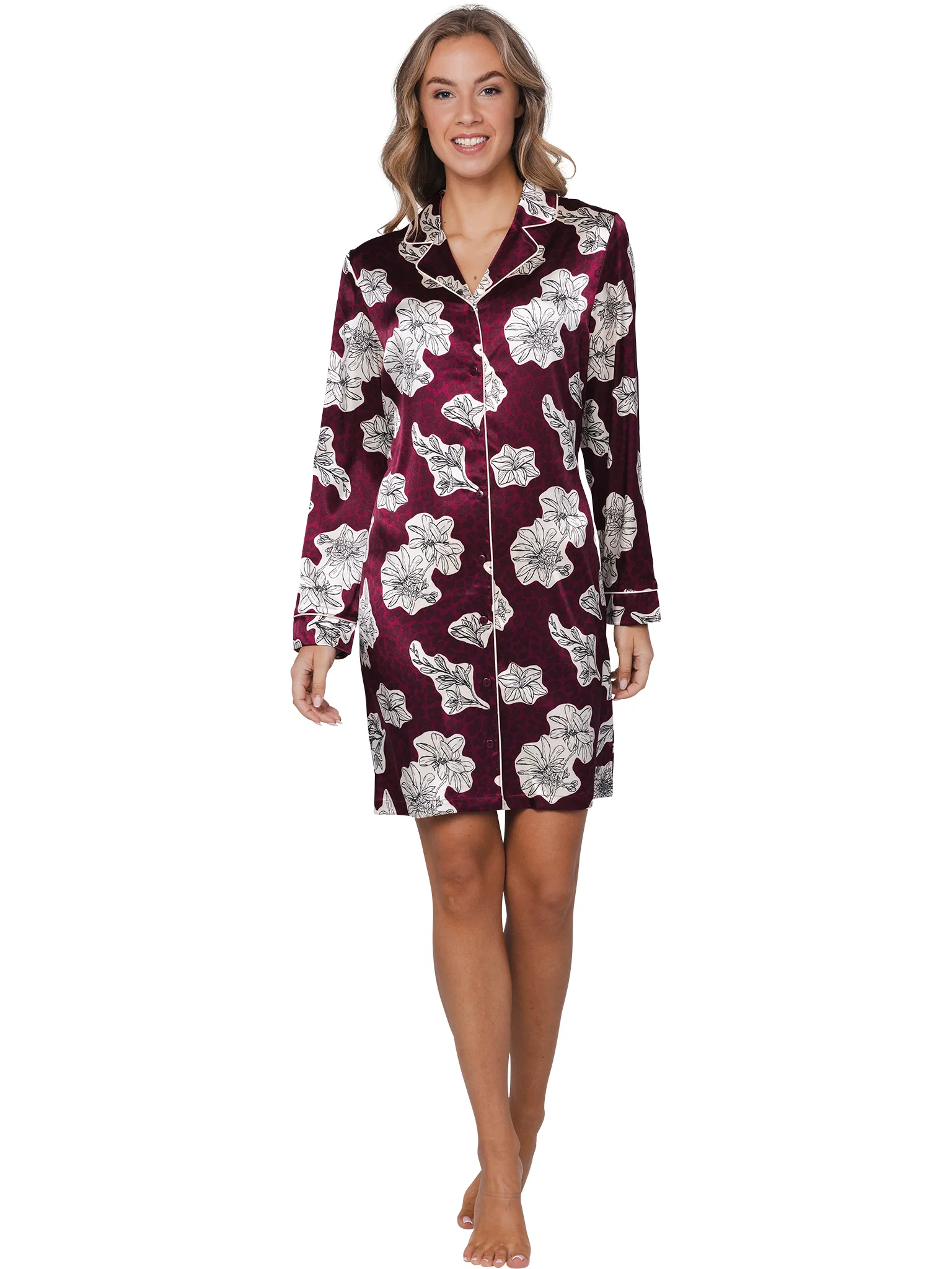 Slaapkleed donkerrood 95 cm 111252-210-2/270