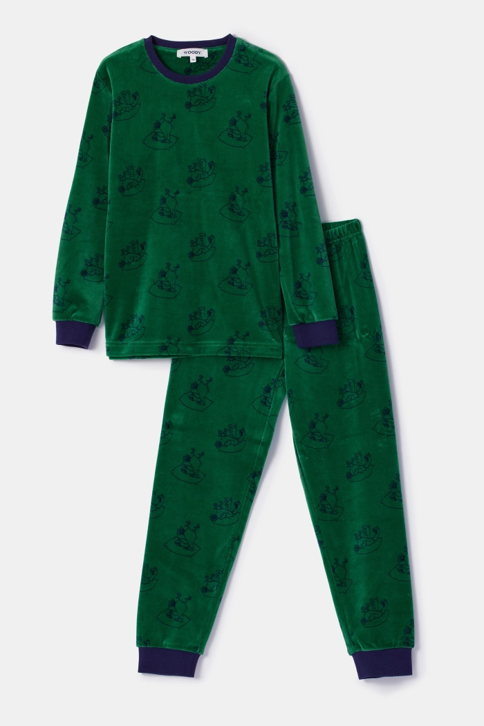 Woody pyjama duif groen 252-10-PLC-V/917