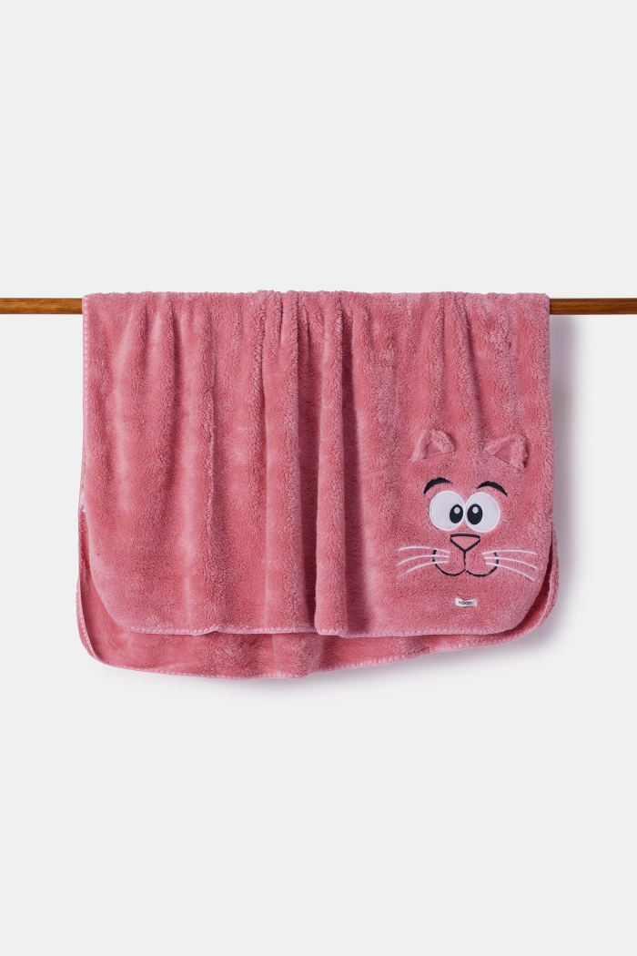 Woody plaid kat 150 cm X 200 cm roze 252-10-PLA-M/404