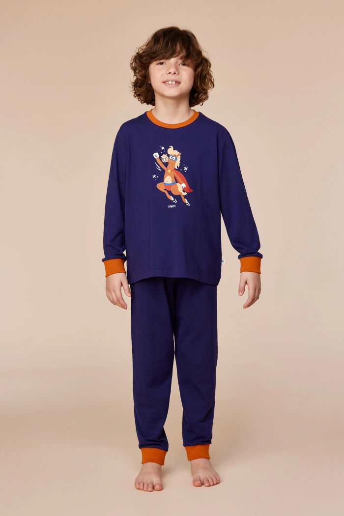 Woody pyjama pony donkerblauw 252-10-PLE-Z/893