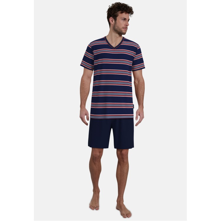 Götzburg shortama blau/dunkel/ringel 452362-632