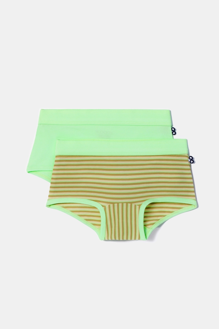 Woody duopack shorts lichtgroen/gestreept 252-10-SHD-Z/025