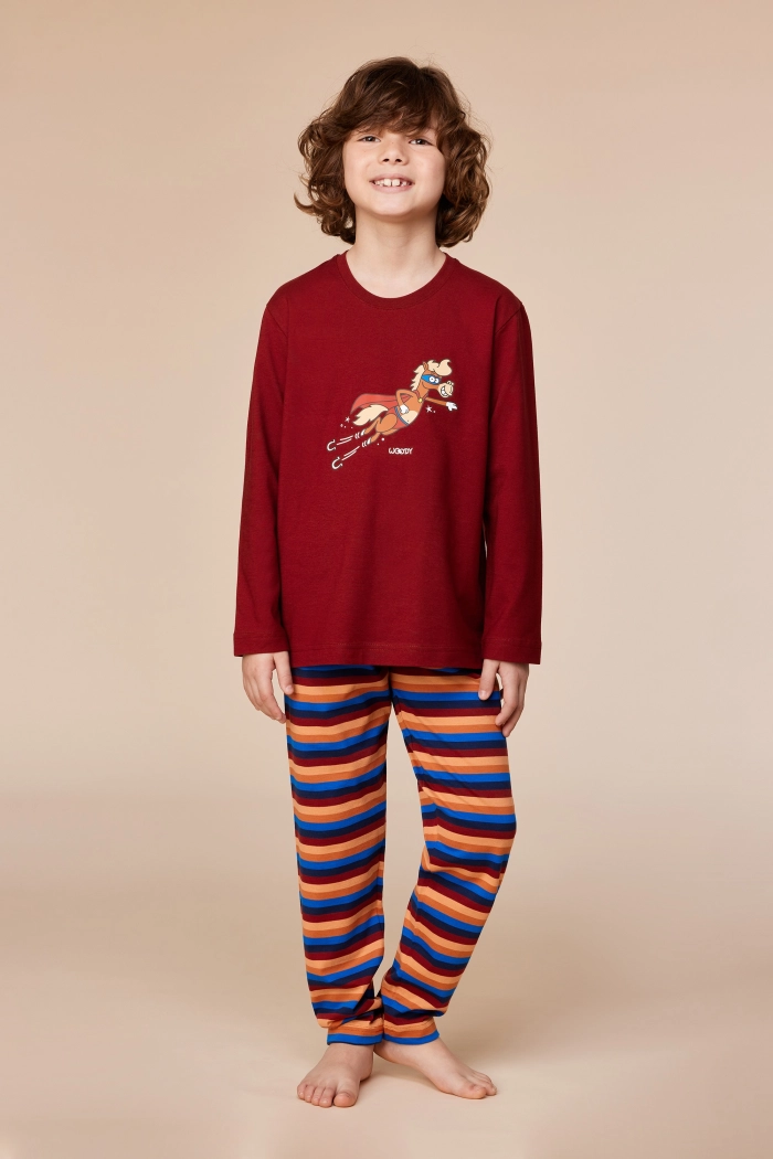 Woody pyjama pony donkerrood 252-10-PLS-S/495