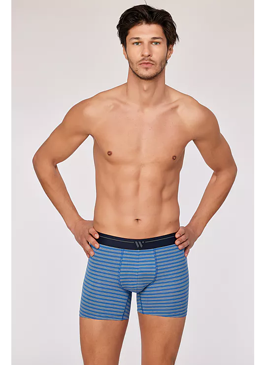 Woody duopack boxershorts blauw/gestreept 252-10-QLC-Z/013