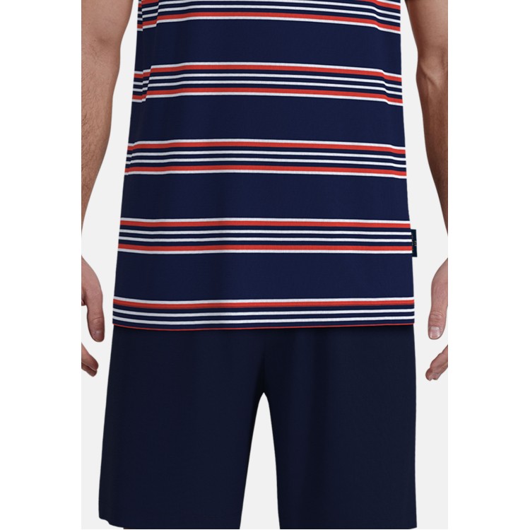 Götzburg shortama blau/dunkel/ringel 452362-632