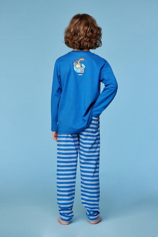 Woody pyjama kat donkerblauw 252-10-PLS-S/879