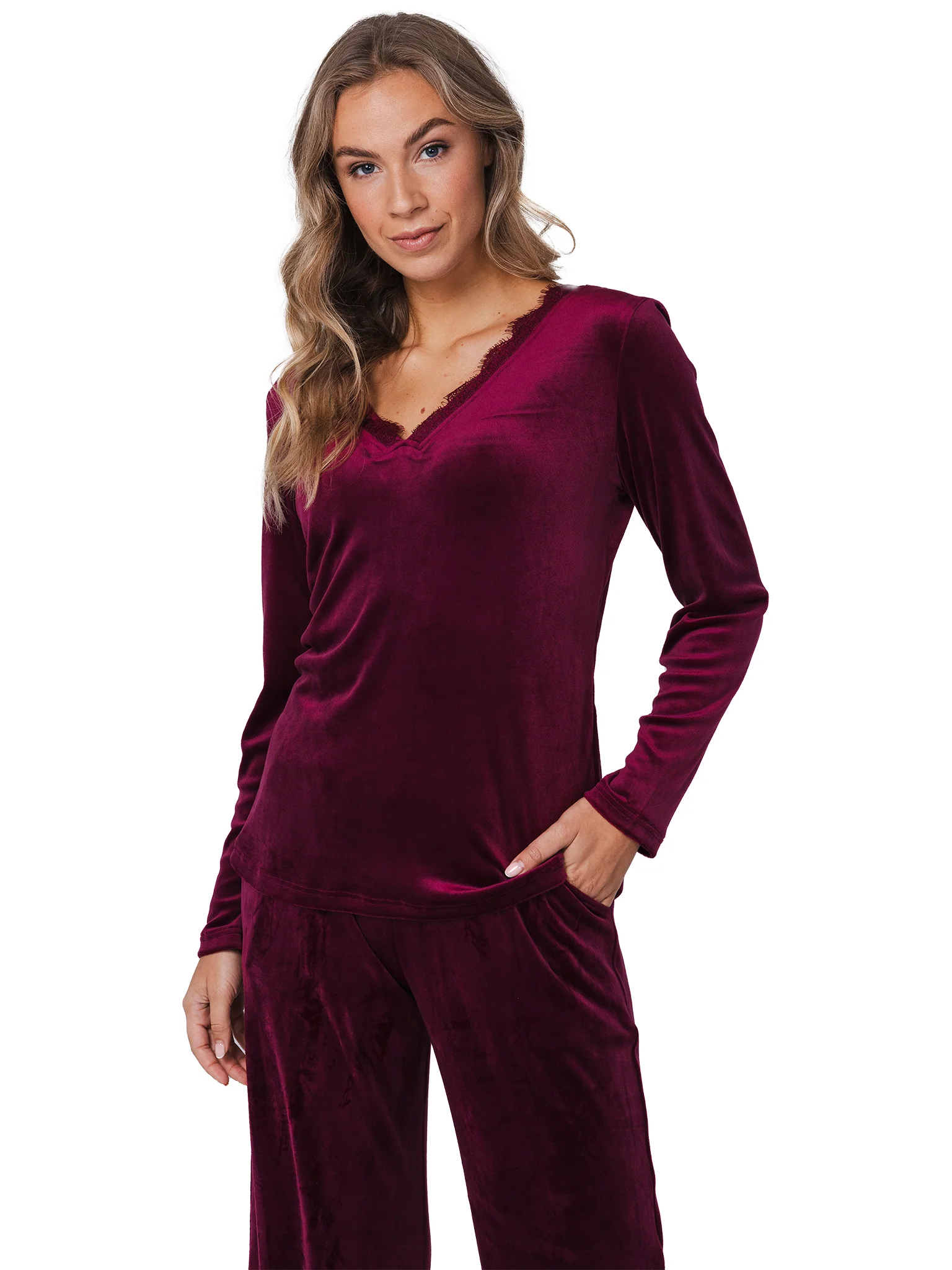 Pyjama donkerrood 121252-210-4/270