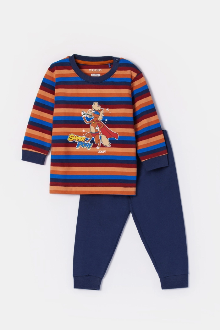 Woody pyjama pony gestreept multicolor 252-10-PLC-S/913