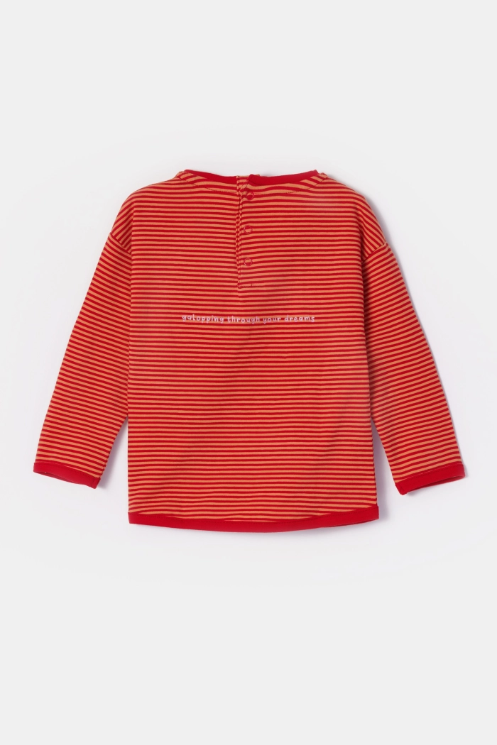 Woody pyjama pony gestreept rood 252-10-PZG-Z/935