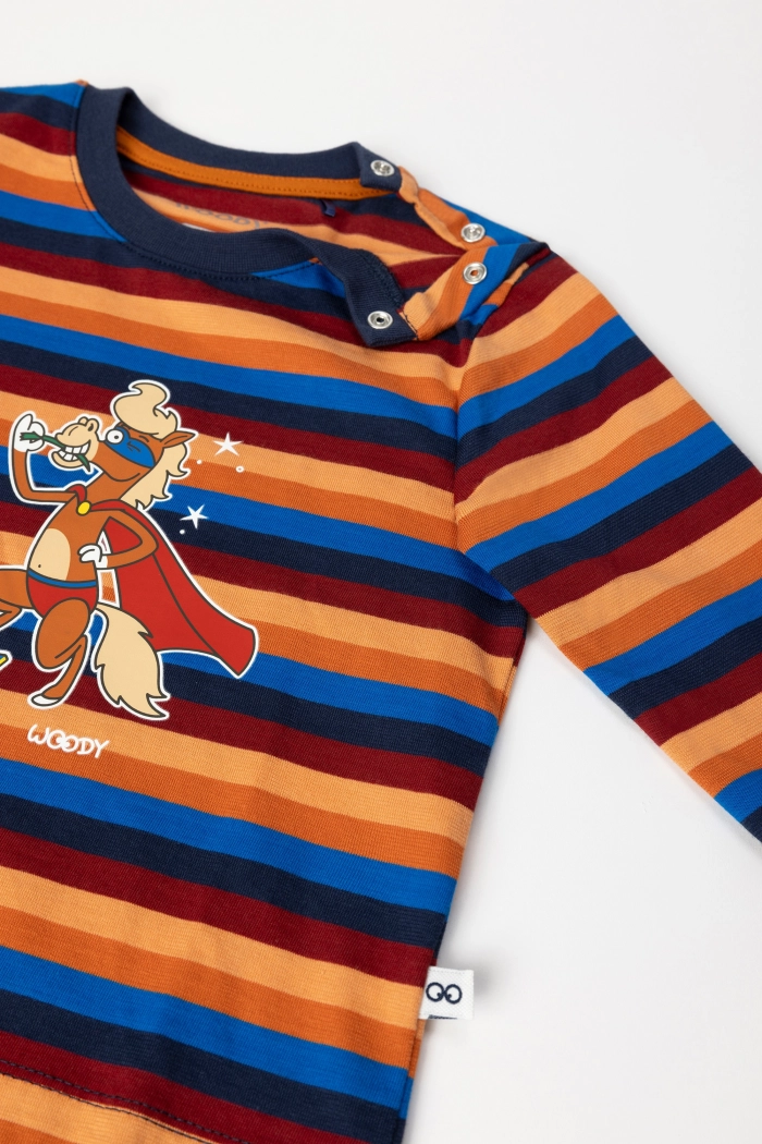 Woody pyjama pony gestreept multicolor 252-10-PLC-S/913