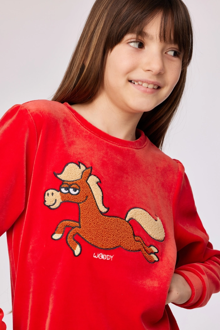Woody pyjama pony  rood 252-10-PDV-V/489
