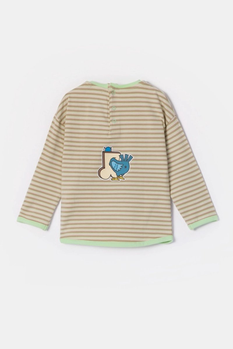 Woody pyjama duif gestreept groen/beige 252-10-PZG-Z/933