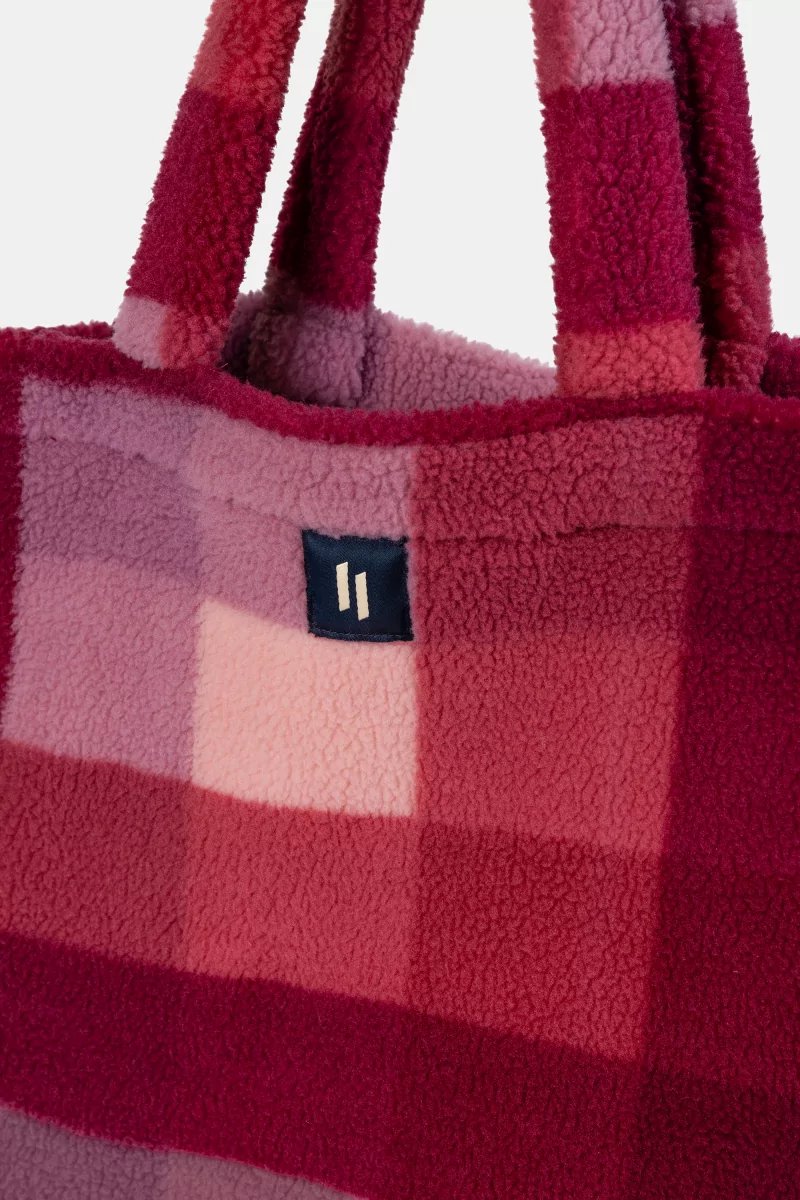 Lords & Lilies tas geruit teddy framboos 252-52-MBA-M/986