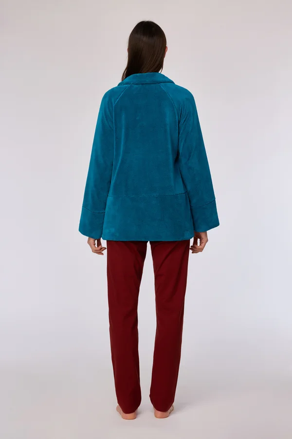 Woody kamerjas kort groenblauw 252-10-MOW-C/795