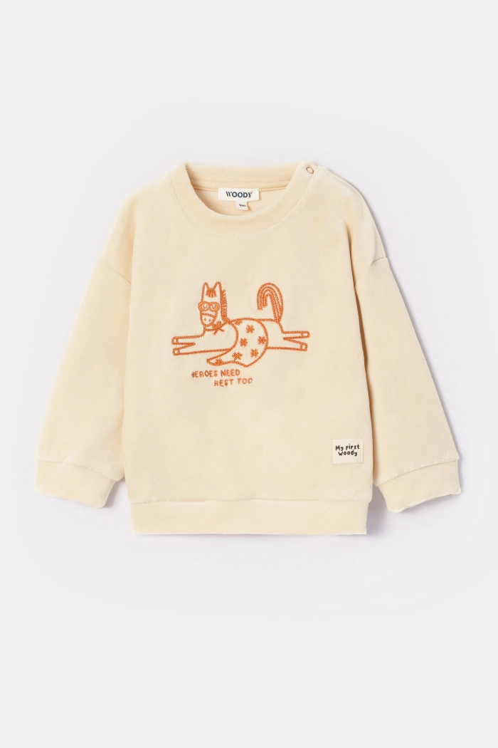 Woody pyjama pony ecru/oranje 252-10-BPC-V/030