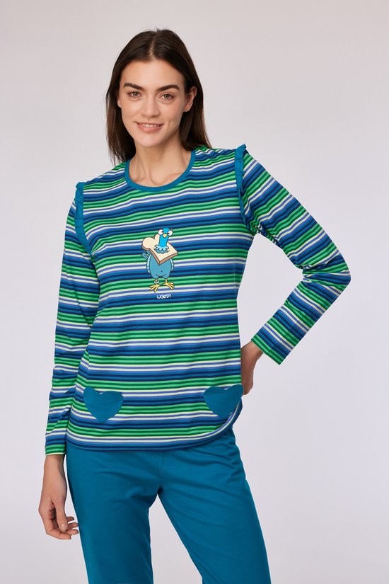 Woody pyjama duif gestreept multicolor 252-10-PLG-S/912
