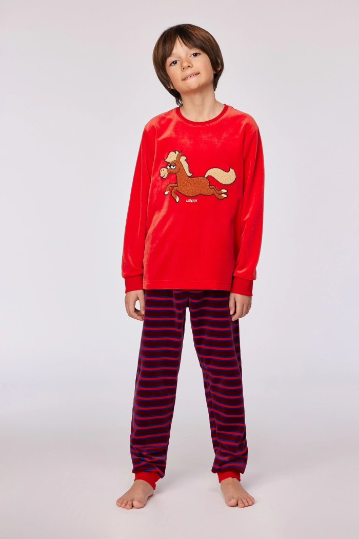 Woody pyjama pony rood 252-10-PLC-V/489