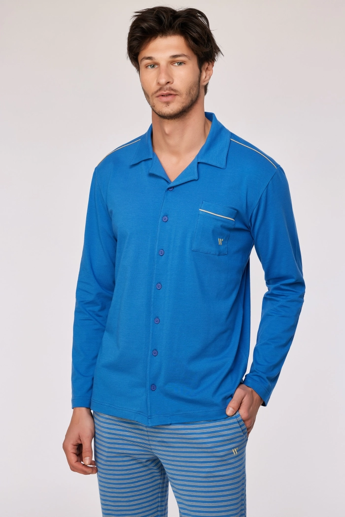 Woody pyjama donkerblauw 252-10-MBT-Z/879