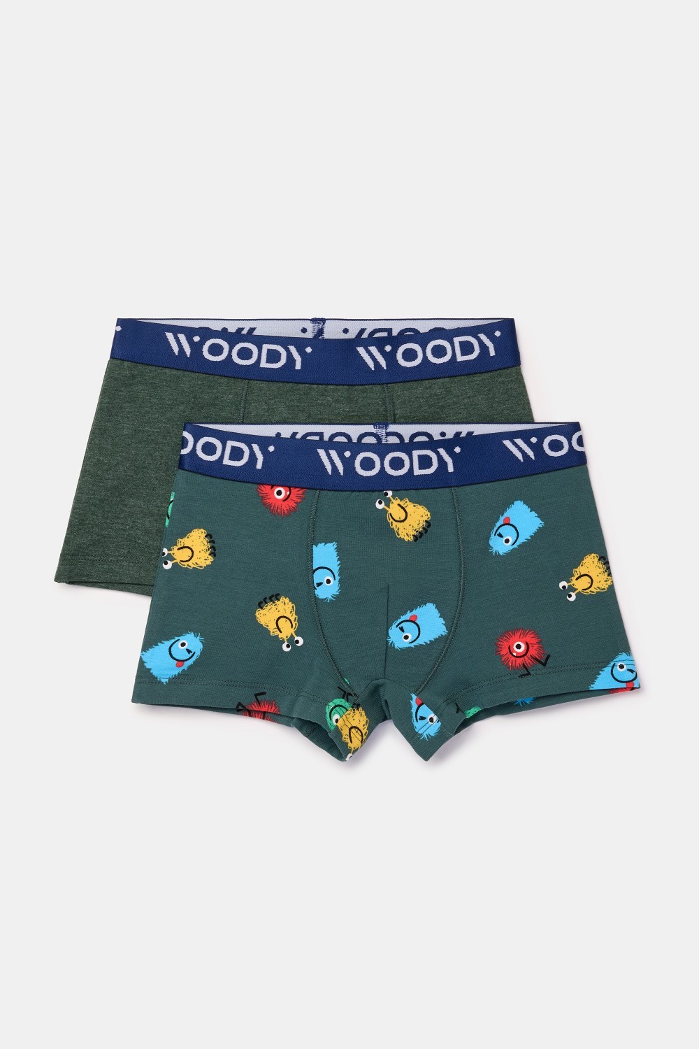 Woody boxer duopack alien/groen 262-10-CLD-Z/018