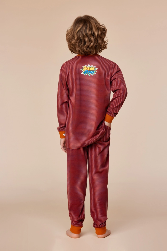 Woody pyjama pony gestreept rood 252-10-PLC-Z/936
