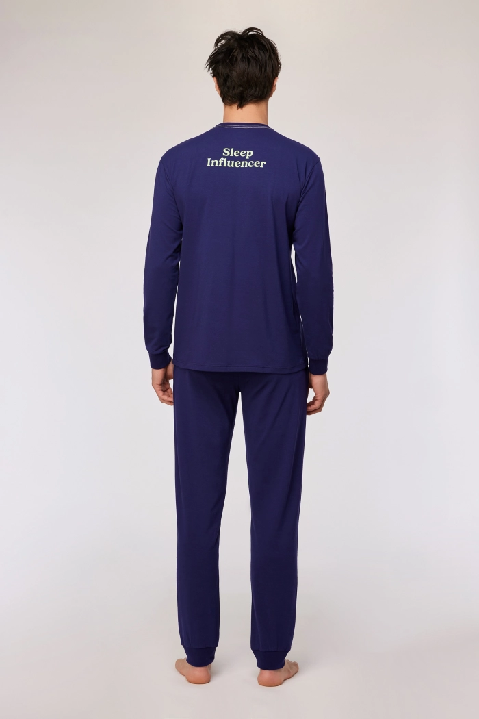 Woody pyjama donkerblauw 252-10-QTR-Z/897