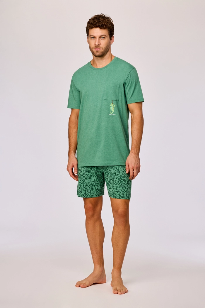 Woody shortama kameleon groen 261-10-QRS-Z/742