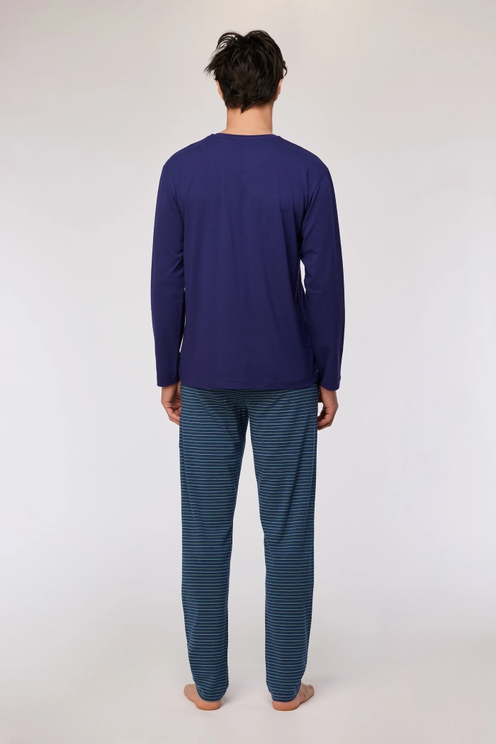 Woody pyjama donkerblauw 252-10-MVL-Z/897