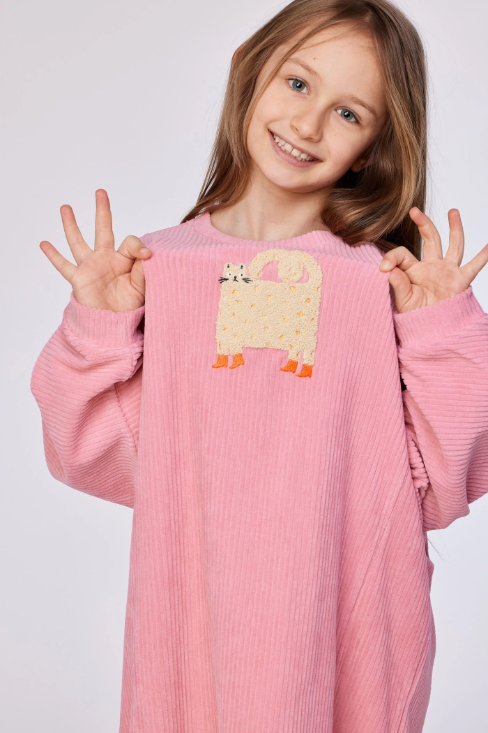 Woody slaapkleed kat roze 252-10-WDA-V/404