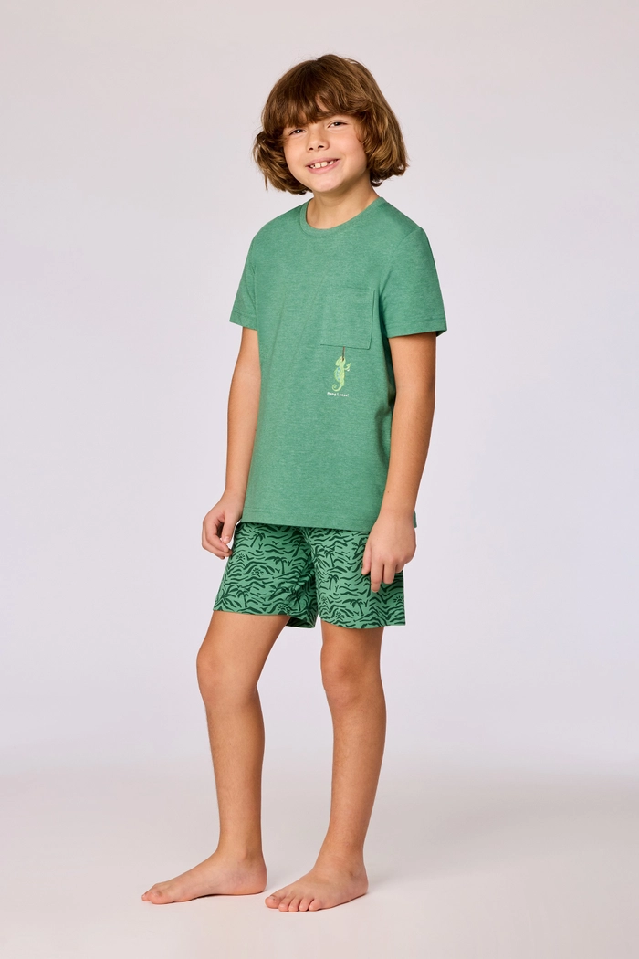 Woody shortama kameleon groen 261-10-QRS-Z/742