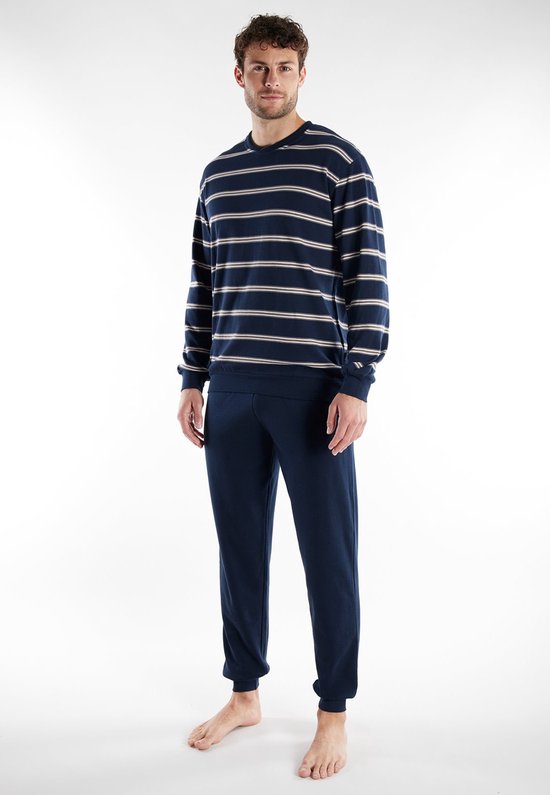 Götzburg pyjama blau/dunkel/ringel 452348/632