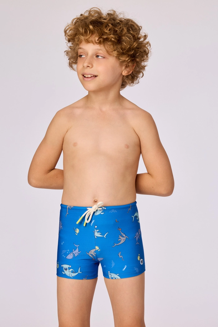 Woody zwemshort haaien blauw 261-10-ZWS-A/931