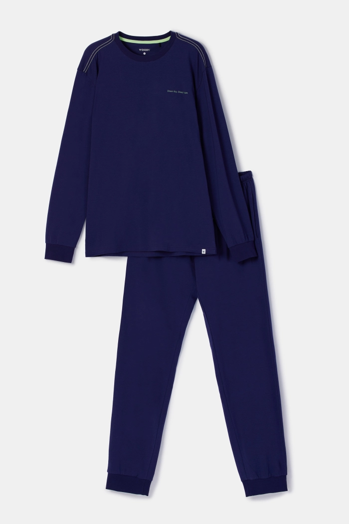 Woody pyjama donkerblauw 252-10-QTR-Z/897