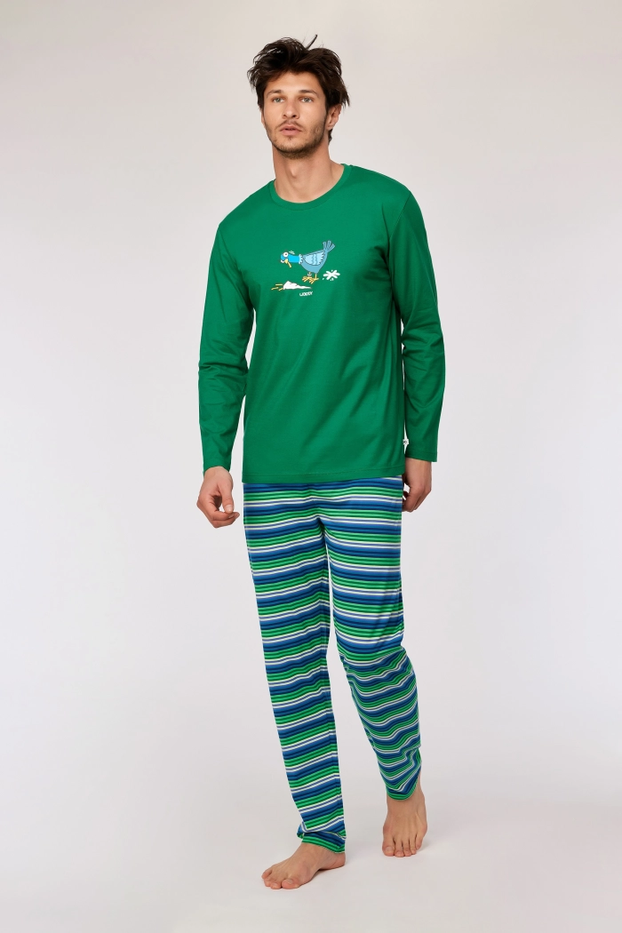 Woody pyjama duif donkergroen 252-10-PLS-S/792