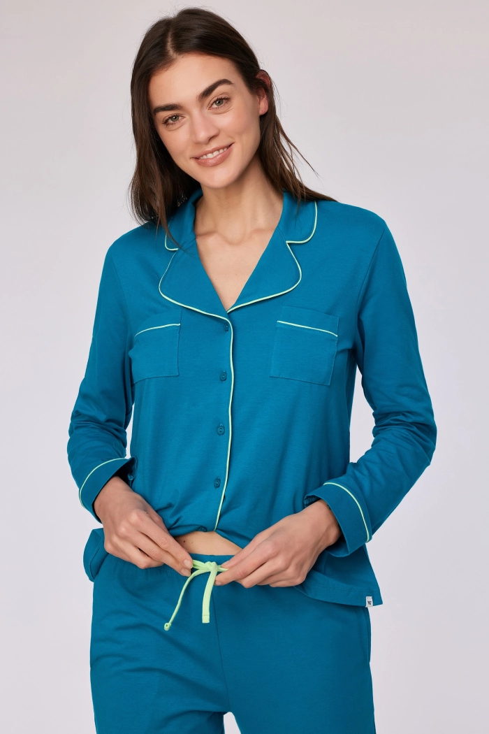 Woody pyjama groenblauw 252-10-YPD-Z/795