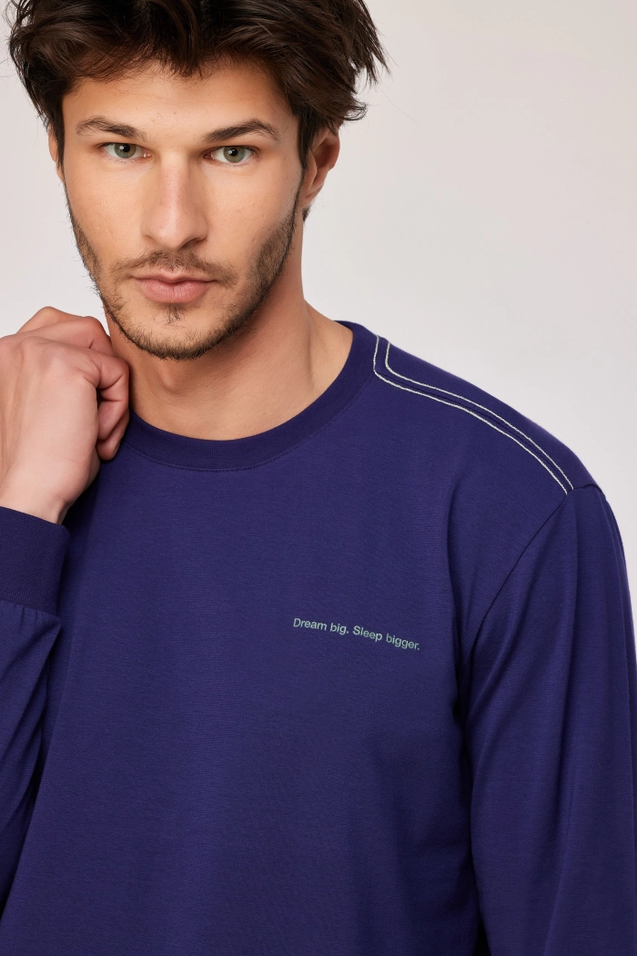 Woody pyjama donkerblauw 252-10-QTR-Z/897