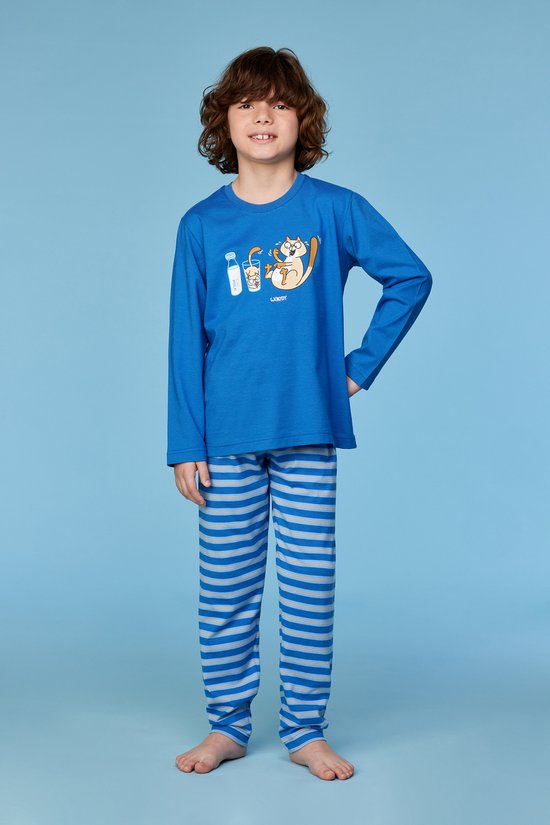 Woody pyjama kat donkerblauw 252-10-PLS-S/879
