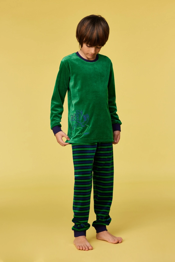 Woody pyjama duif donkergroen