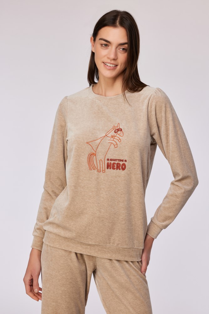 Woody pyjama pony beige 252-10-PDV-V/227