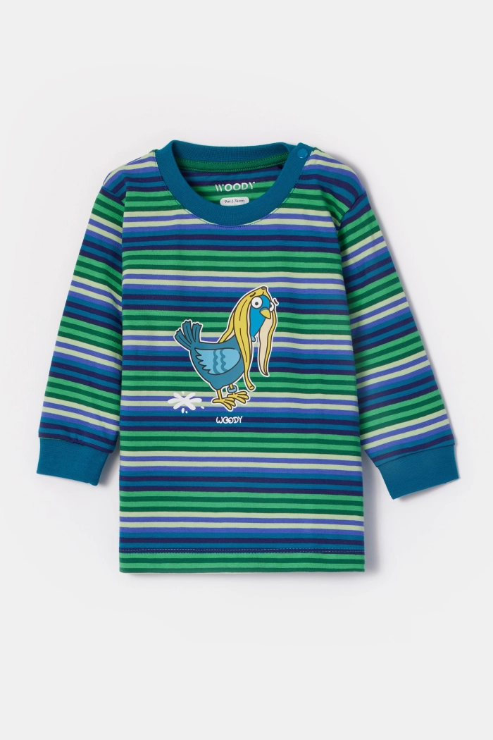 Woody pyjama duif gestreept multicolor 252-10-PLC-S/912