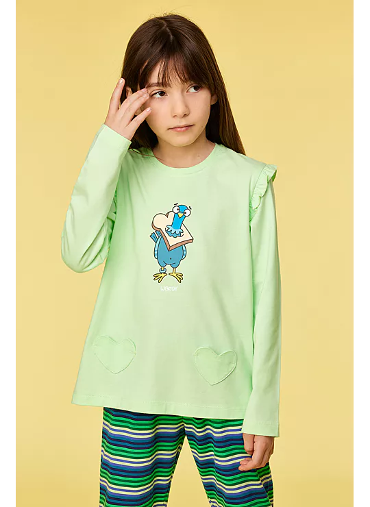 Woody pyjama duif groen 252-10-PLG-S/760