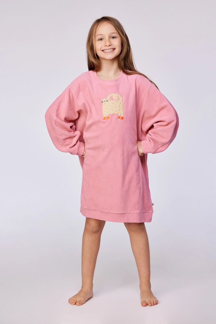 Woody slaapkleed kat roze 252-10-WDA-V/404