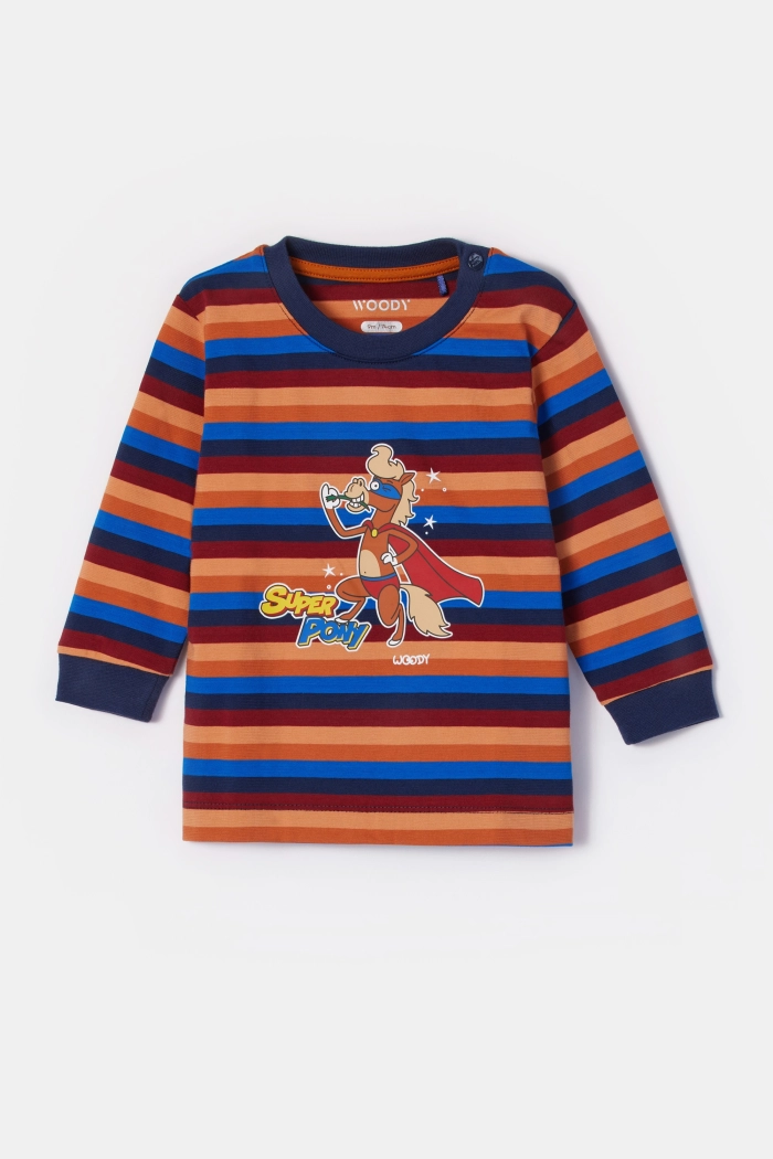 Woody pyjama pony gestreept multicolor 252-10-PLC-S/913