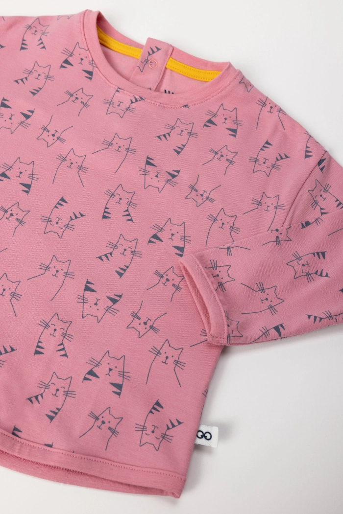 Woody pyjama katten roze 252-10-PZG-Z/923