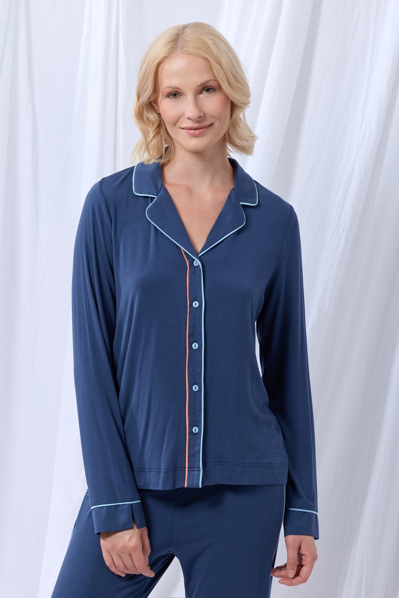 Lords & Lilies pyjama donkerblauw 252-50-XPE-Z/831