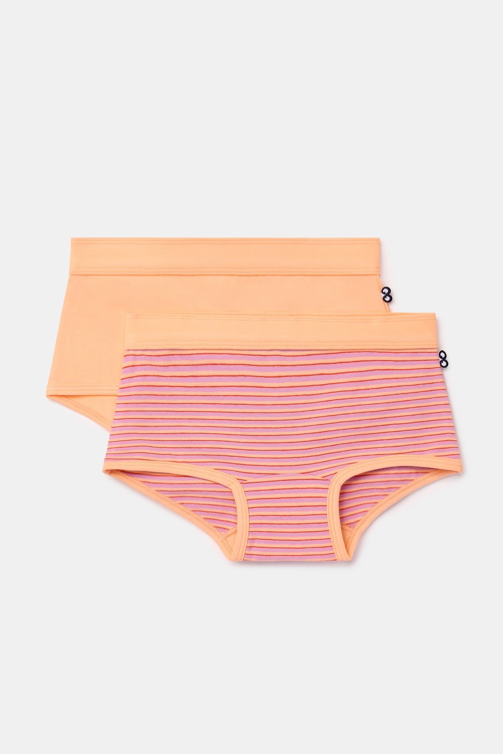 Woody short duopack gestreept multicolor/oranje 262-10-SHD-Z/011