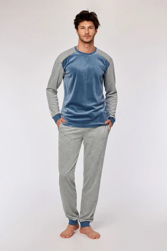 Woody pyjama blauwgrijs 252-10-QRM-V/189