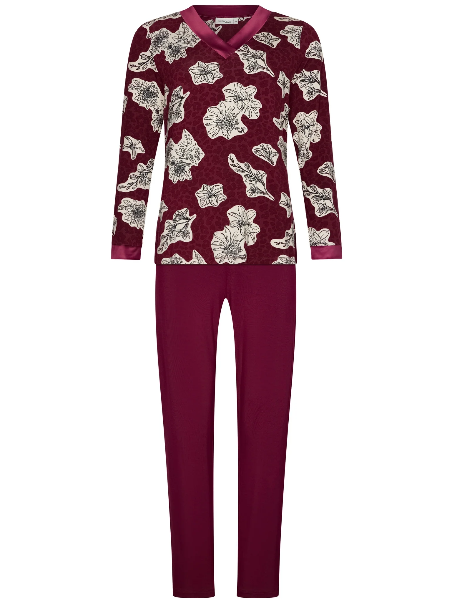 Pyjama donkerrood 121252-210-1/270